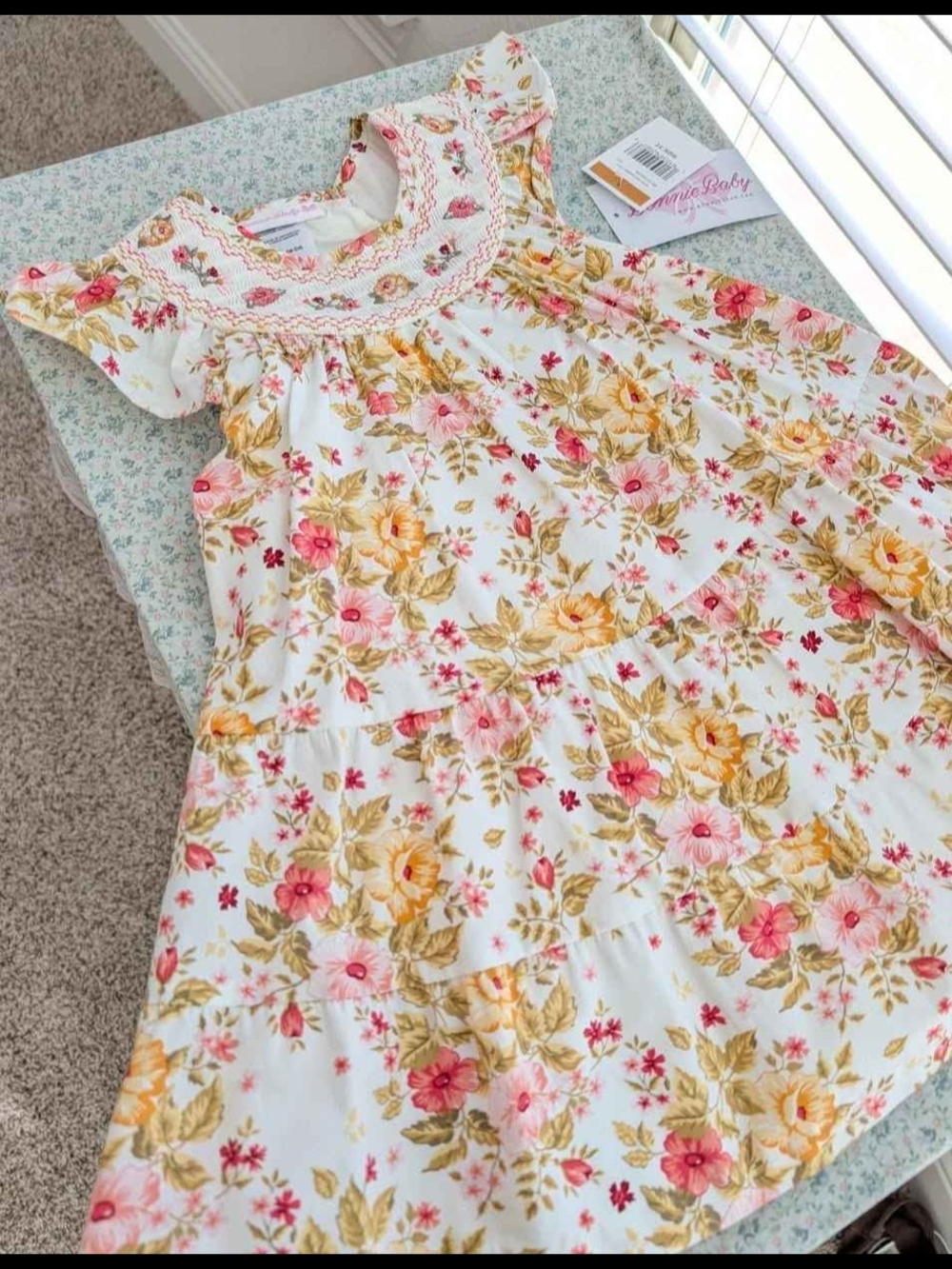 3T NWT Smocked Embroidered Floral Dress